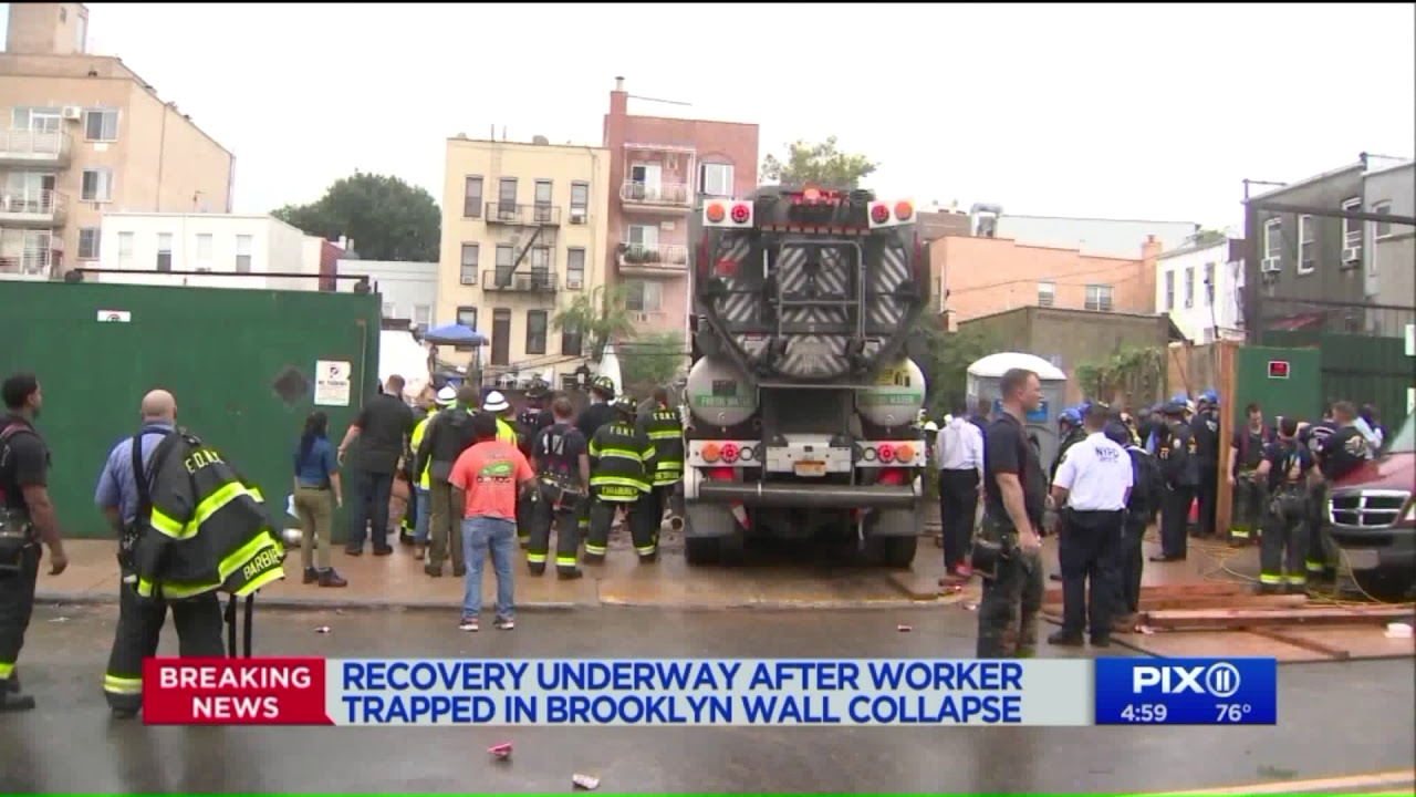 Worker possibly buried under rubble in Brooklyn wall collapse: FDNY ...