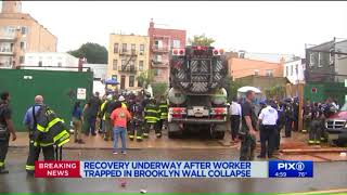 Worker possibly buried under rubble in Brooklyn wall collapse: FDNY