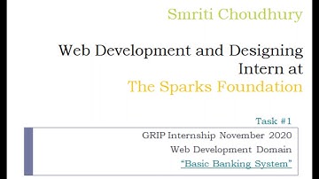 TSF || Task1 ||  Web Development || Basic Banking System