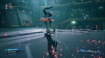 Final Fantasy VII Remake Enter Sector 76 Annex Plaza Draw Guards Attention Fight