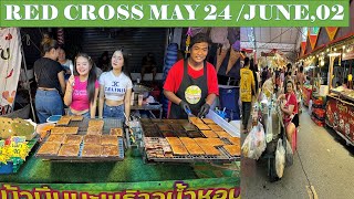 [4K TH] RED CROSS Nonthaburi's Biggest Night Market. #thailand Amazing Street food in Bang Yai.2024