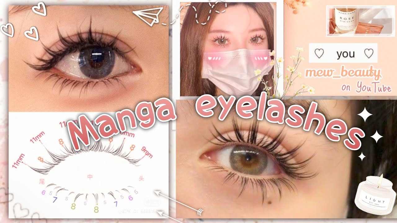 Manga Lash Tutorial  How to DIY manga lashes 