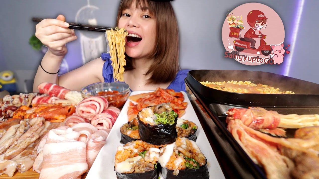 SAMGYUPSAL SA BAHAY MUKBANG pork galbi, spicy bulgogi, beef bulgogi