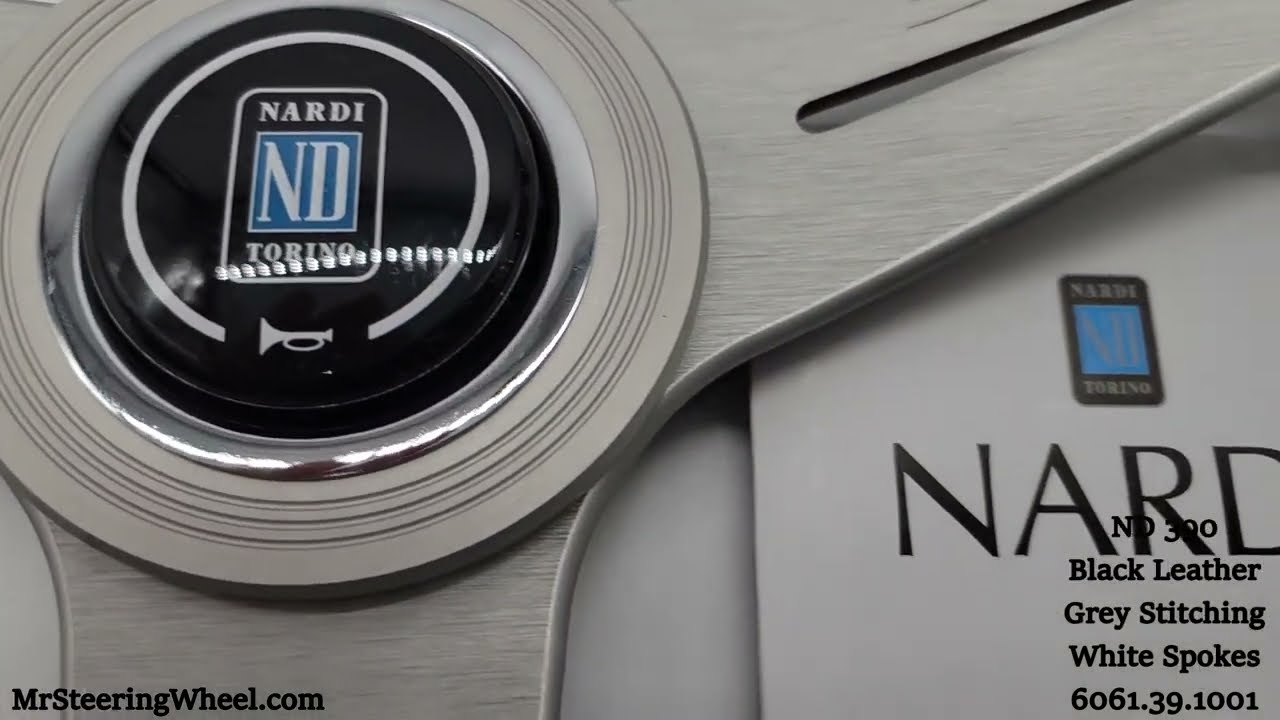 Nardi ND Classic 390mm Leather Silver Steering Wheel | MrSteeringWheel