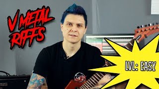 5 easy Metal-riffs (Tabs + Backing)