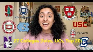 2021 College Decision Reaction (Ivies, UCs, Top 20s)