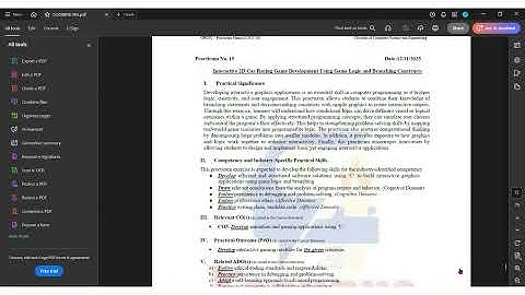 practicum 15(C Program: Interactive 2D Car Racing Game  Game Logic & Branching Constructs Tutorial)