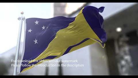 Tokelau flag with 3d effect blowing in the wind 3D Flag V2 long