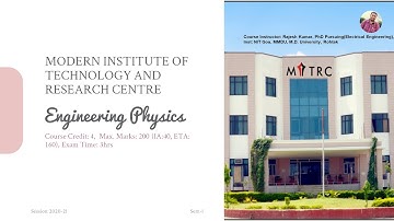 1FY2-02, (L-04), Engineering Physics, Components of LASER,(U-3), Rajesh Kumar