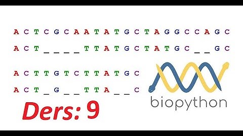 Türkçe Kaynaklara Katkı - BioPython - 9- Moleküler Biyoloji için Python Kitaplığı