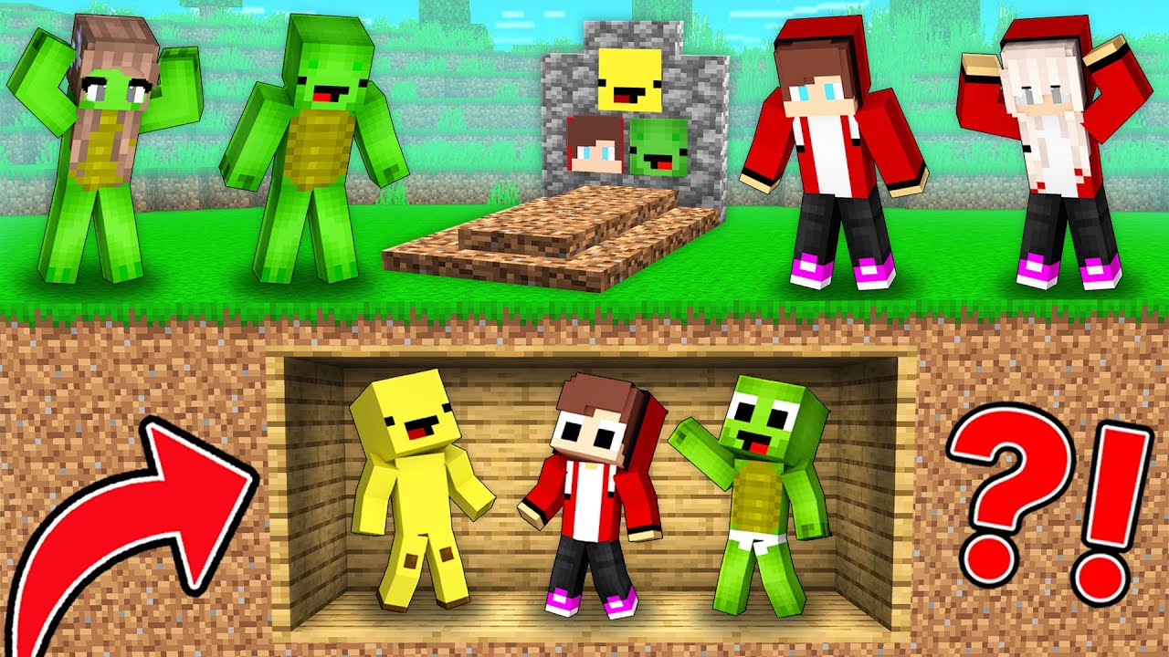 Baby JJ, Mikey and Banana Kid Prank PARENTS inside GRAVE in Minecraft ...