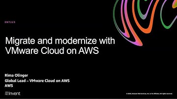 AWS re:Invent 2020: Migrate and modernize applications using VMware Cloud on AWS
