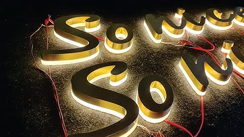 Chữ nổi quảng cáo - Chữ Inox lồng mặt mica làm bảng hiệu quảng cáo đẹp và hút khách #chunoiquangcao