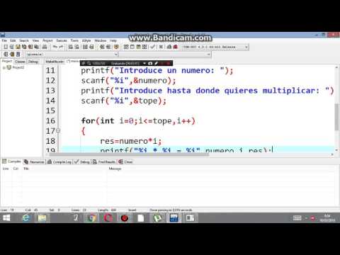 PROGRAMACION C++: Programa que a raiz de un numero y un tope, hace la tabla de multiplicar