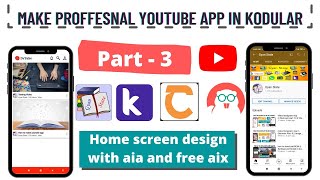 Make YouTube App in Kodular part-3 || Casagbic, Thumkable, Appybuilder || Gyan State || DVNigam