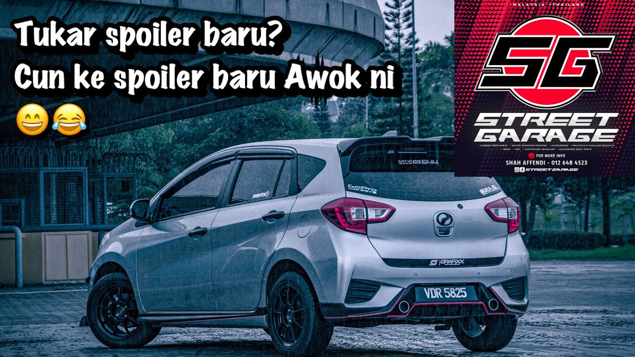 PERODUA MYVI G3 1.3x SPOILER MYVI GT TUKAR SPOILER LAGI? STREET