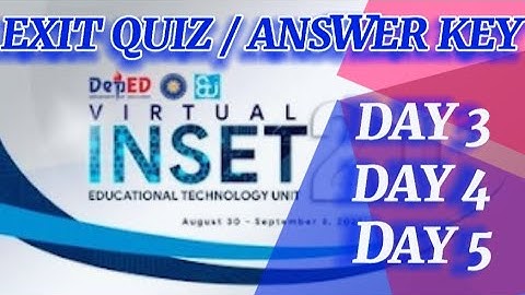 VINSET 2.0 l DAY 3,4,5 Complete Answer Key