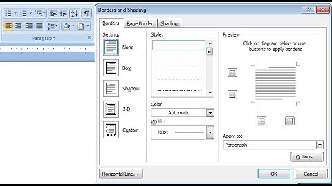BORDER AND SHADING | BORDER OPTION DETAIL IN MS WORD IN HINDI