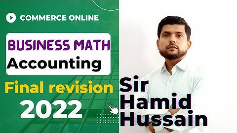 Business Mathematics  and Accounting revision | Class 11 | 1st year commerce | xi commerce | mcqs