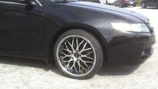 DUBSandTIRES.com 19 Inch Vertini Riviera Machine Black Wheels 2004 Acura TSX Luxury Rims