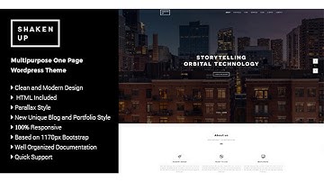 Shakenup – Multipurpose One Page WordPress Theme | Themeforest Website Templates and Themes