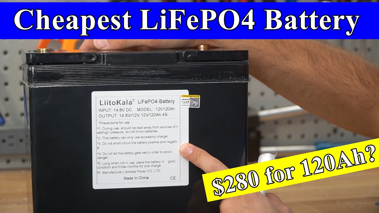 Aliexpress $280 120Ah 12V LiitoKala LiFePO4 Battery 