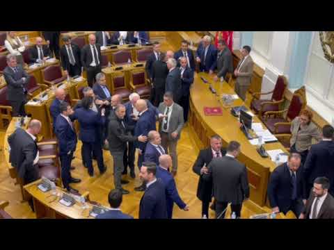 Sjednica Skupštine na Cetinju, svađa poslanika