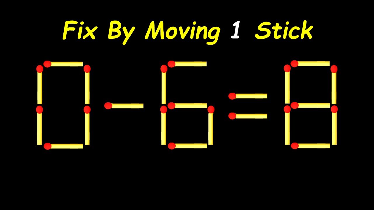 Mind-Blowing Matchstick Puzzle – Move 1 Stick to Win!