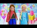 PRINCESAS Elsa And Anna celebra cumpleaños