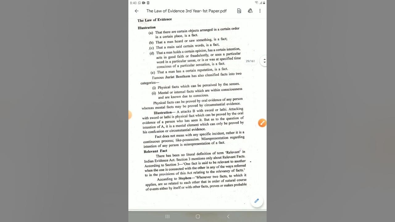 Subject Law Of Evidence Topic Fact Relevant Fact And Fact in Issue subject-law-of-evidence-topic-fact-relevant-fact-and-fact-in-issue