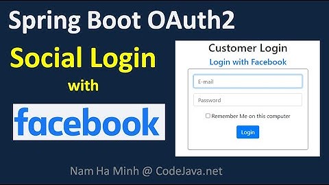 Spring Boot OAuth2 Social Login with Facebook Example