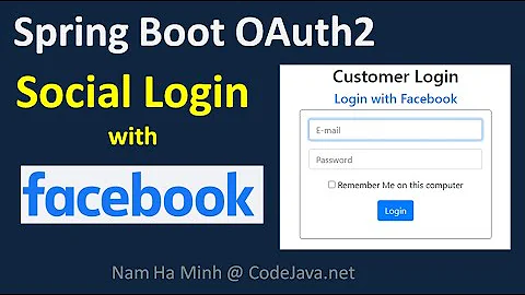 Spring Boot OAuth2 Social Login with Facebook Example