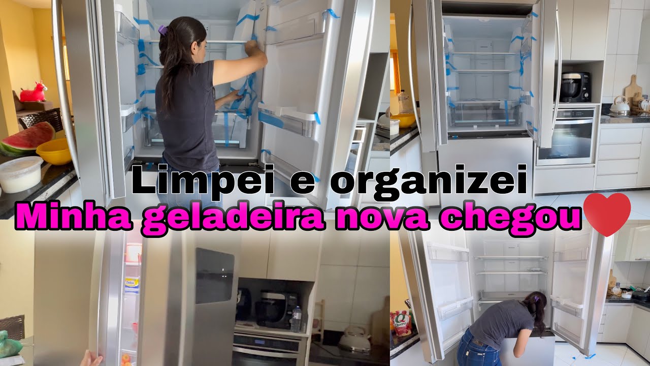Limpeza e organização na geladeira nova Brastemp Frost Free French Door - BRO85AK 220V