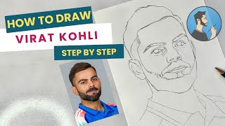 How To Draw Virat Kohli Step By Step Full Sketch Outline Tutorial For Beginners Ipl 2025 Rcb