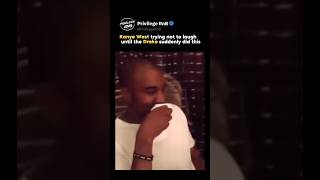 Kanye West trying not to laugh until Drake suddenly did this