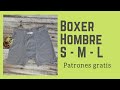 Boxer de Hombre tutorial - Patrón , escalado, corte y confección paso a paso