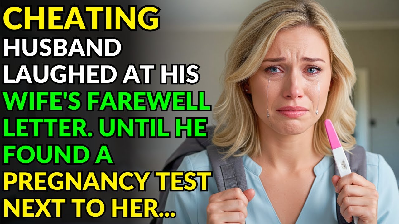 CHEATING HUSBAND LAUGHED AT HIS WIFE'S FAREWELL LETTER. UNTIL HE FOUND A PREGNANCY TEST NEXT TO HER.