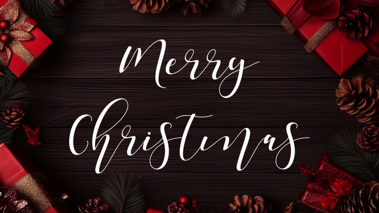 Merry Christmas In Cursive Background TV Screensaver | 2 Hour Holiday Wallpaper | Art for TV