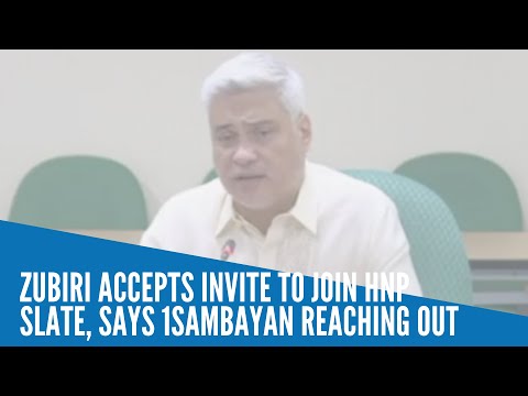 Zubiri accepts invite to join HNP slate, says 1Sambayan reaching out