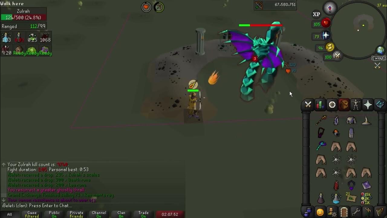 OSRS Zulrah Grandmaster Speed Runner Task Twisted Bow + Tumekan's