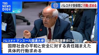 パレスチナ国連大使　安保理に「具体的行動」要求　イスラエルの占領終結を求める採決受け｜TBS NEWS DIG