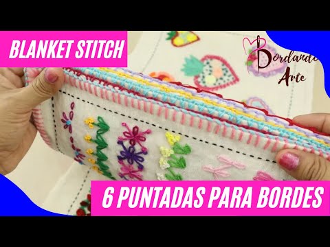 6 puntadas decorativas para bordes Libro de bordado página 25