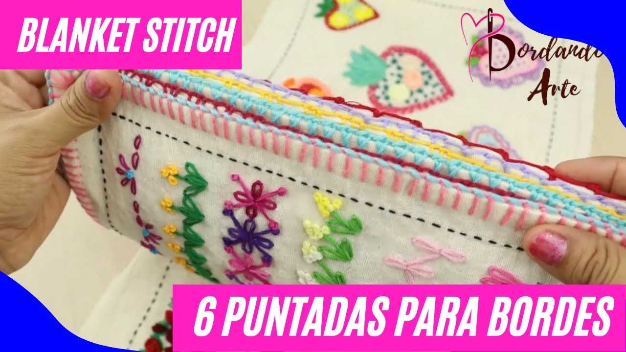 6 puntadas decorativas para bordes Libro de bordado página 25