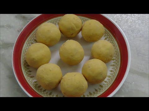 Roasted Gram Ladoo Recipe-Laddu Recipe-Pottukadalai Urundai - Chettinad Maavu Urundai Recipe