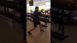 Split stance SA row