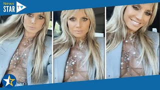 Heidi Klum, 49, Risks Live Tv Wardrobe Malfunction As She Goes Braless In See-Through Top