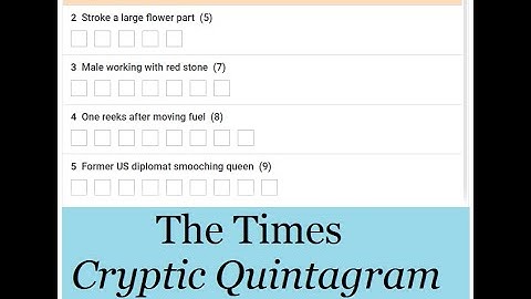 The Times Cryptic Quintagram 2415