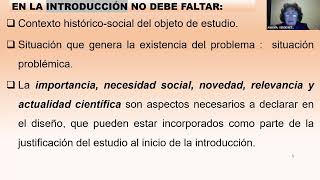 COMO REDACTAR LA INTRODUCCION D EUNA TESIS O INVESTIGACION