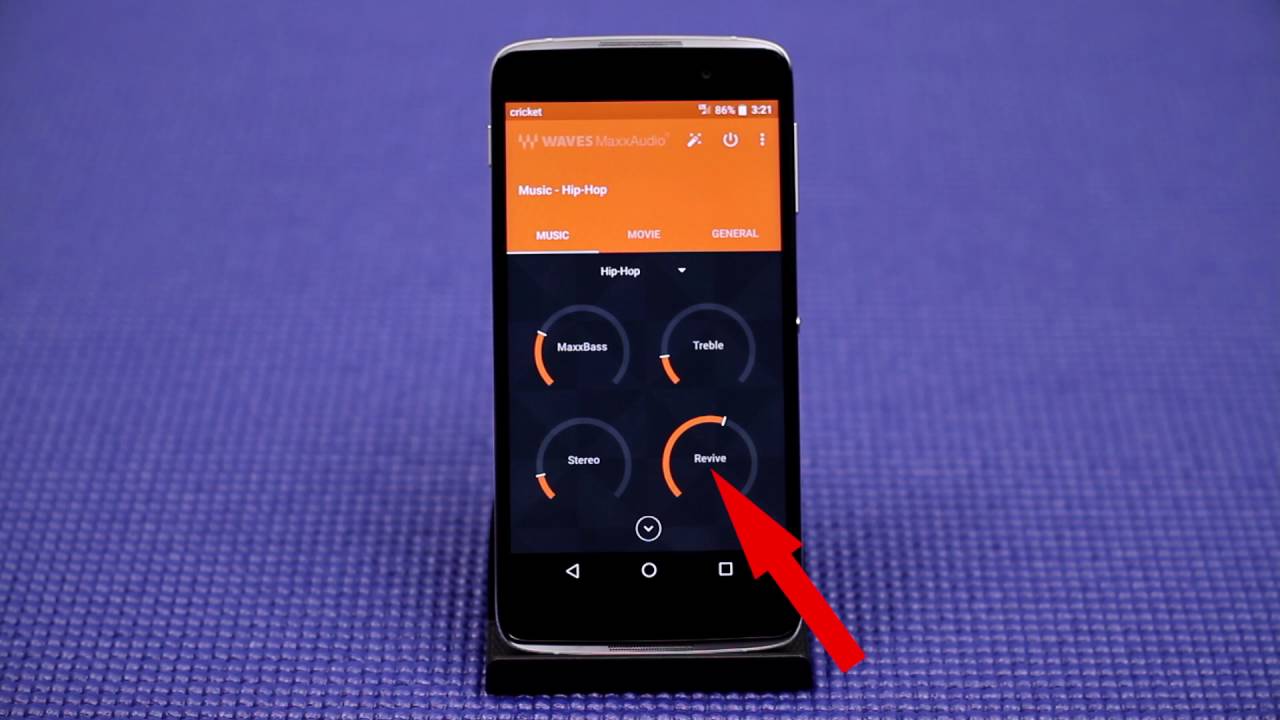 Using Waves MaxxSense to Adjust Sound on The Alcatel IDOL™4 from Cricket® Wireless