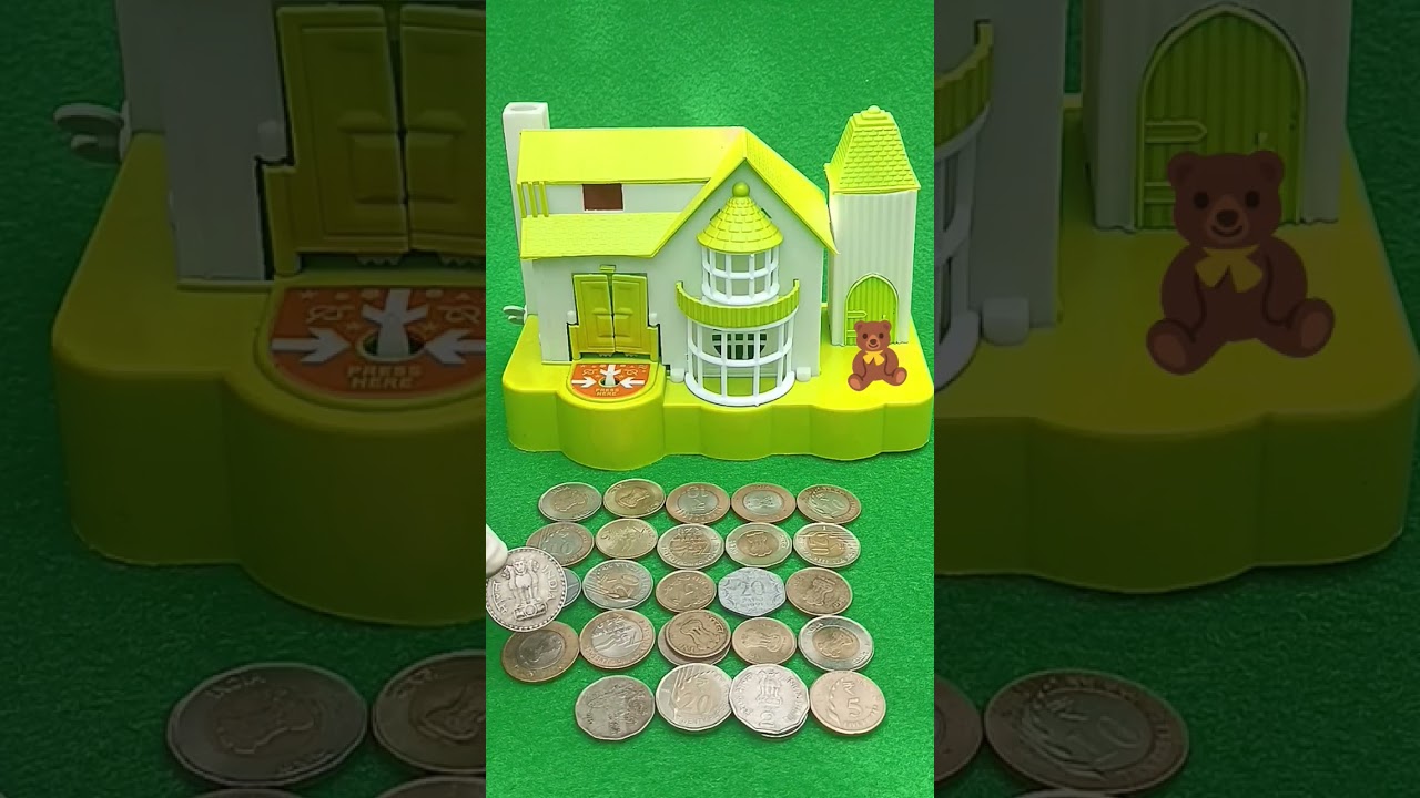 (P-840)"Unlocking Hidden Treasures: House Coins Bank 🏧 - Epic Unboxing Review! ✨" 